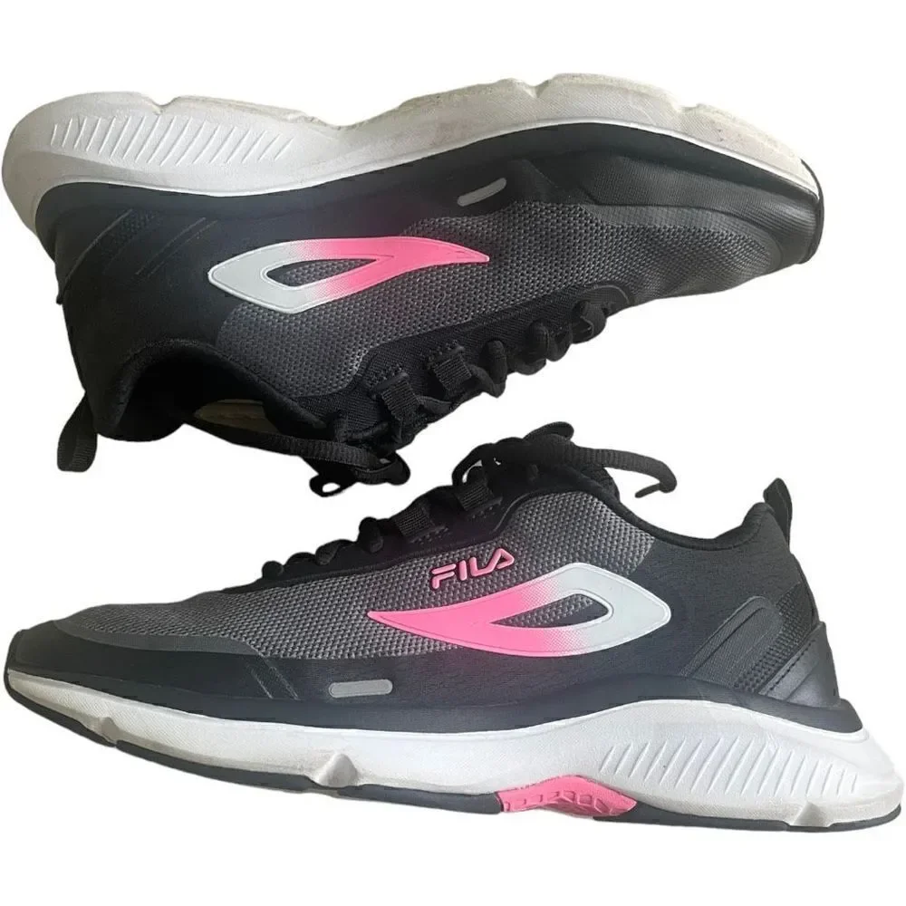 Fila Memory Trexler soft mesh running Athletic Shoe Size 8.5 Black and Pink